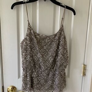 W118 by Walter Baker Silver Sequin Camisole
